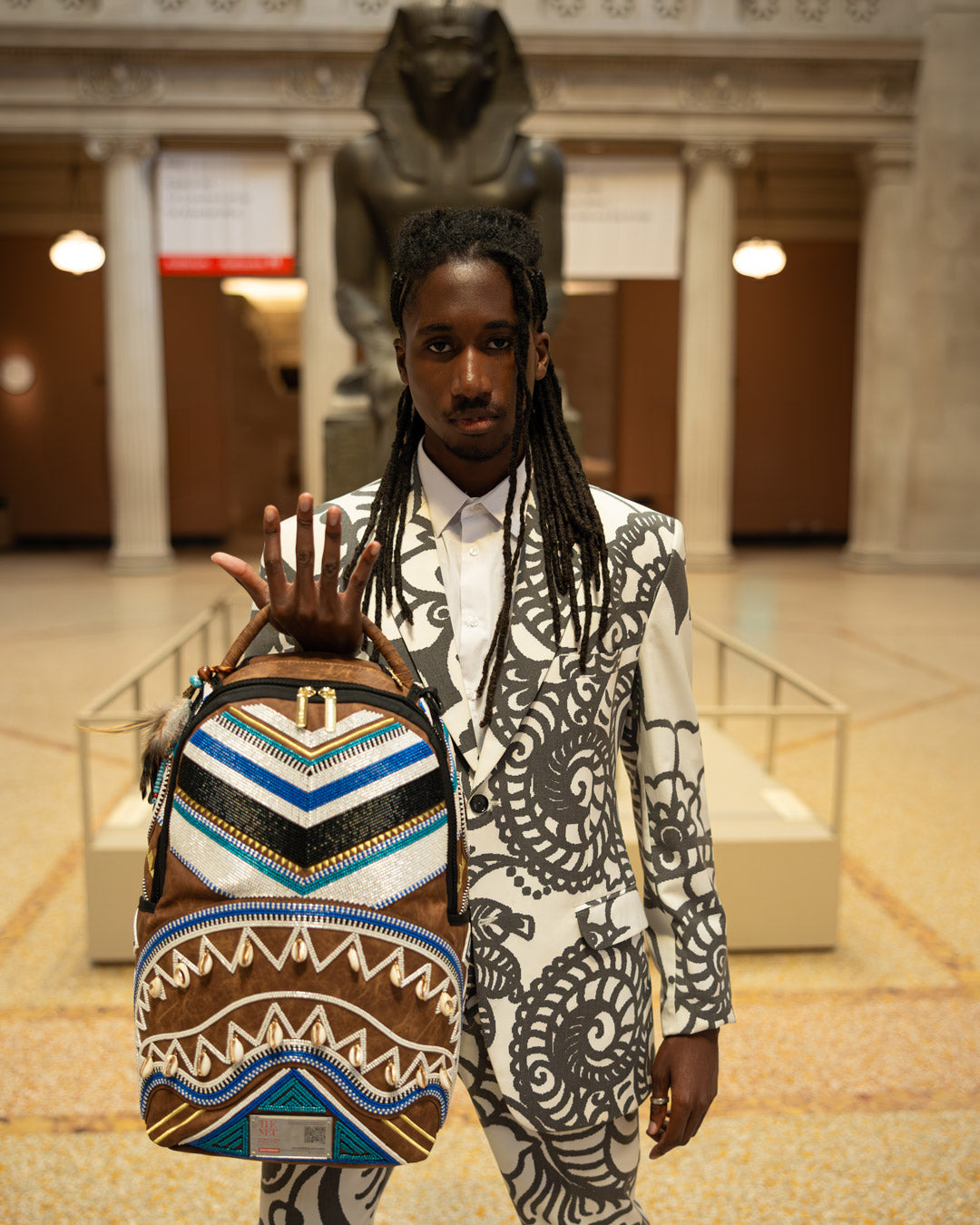 SPRAYGROUND The Met Kuba Kingdom Headdress Backpack — product image 4