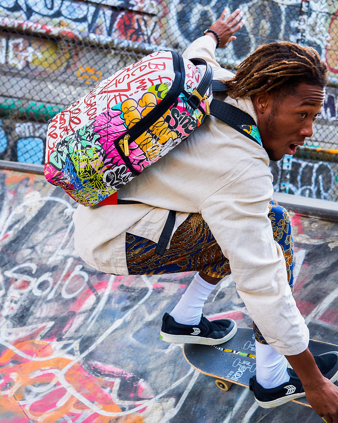 SPRAYGROUND Tri-Split Graffiti Backpack (DLXV) — product image 8