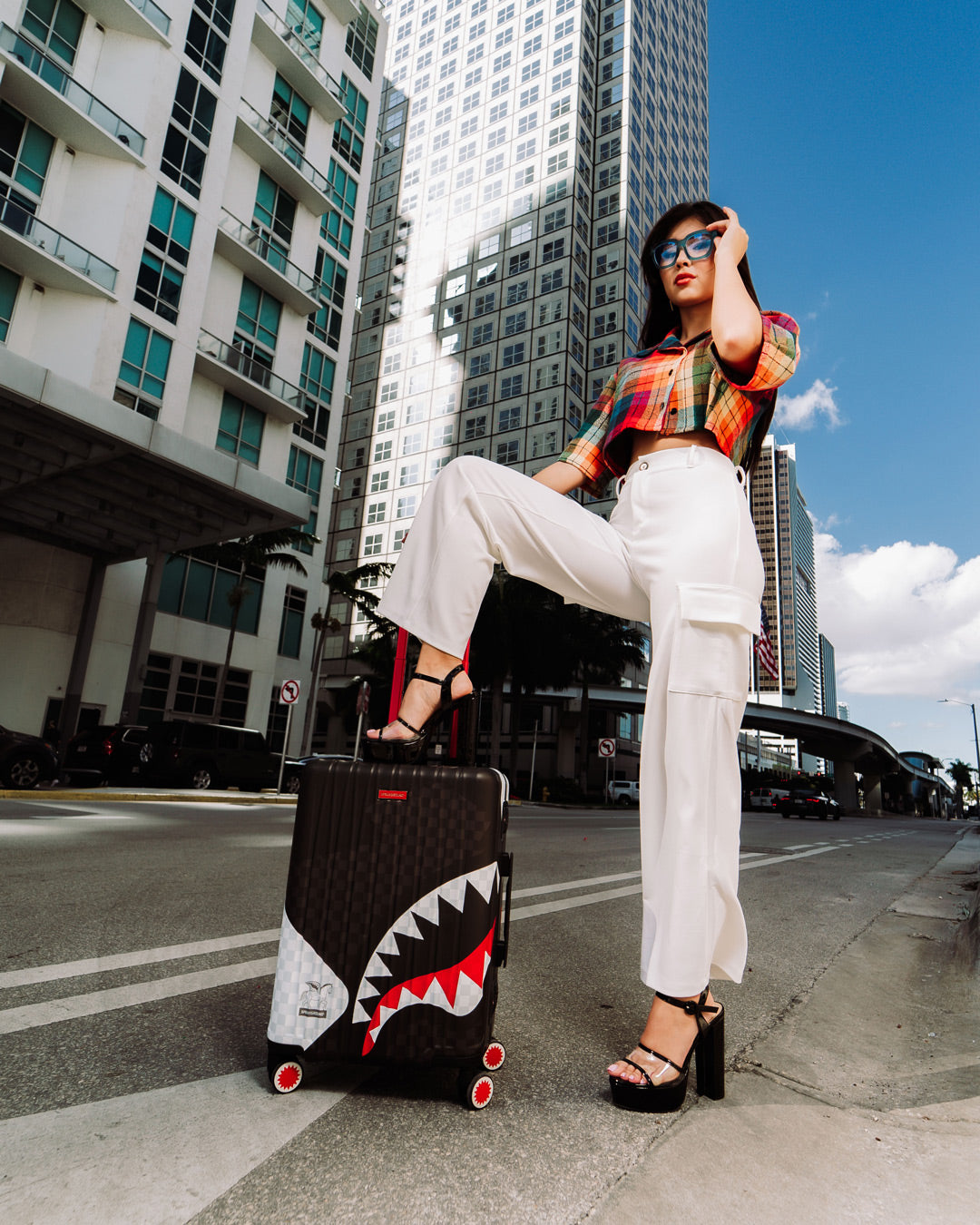 SPRAYGROUND Triple Decker Heir To The Throne Hardshell Carry-On Luggage — product image 2
