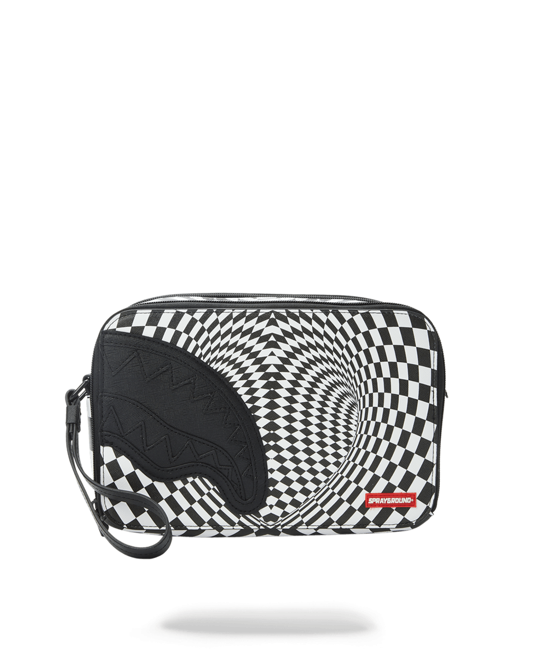 SPRAYGROUND Trippy Check Toiletry Aka Money Bag — product image 1
