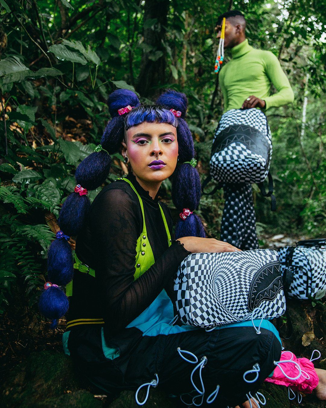 SPRAYGROUND Trippy Check Toiletry Aka Money Bag — product image 4