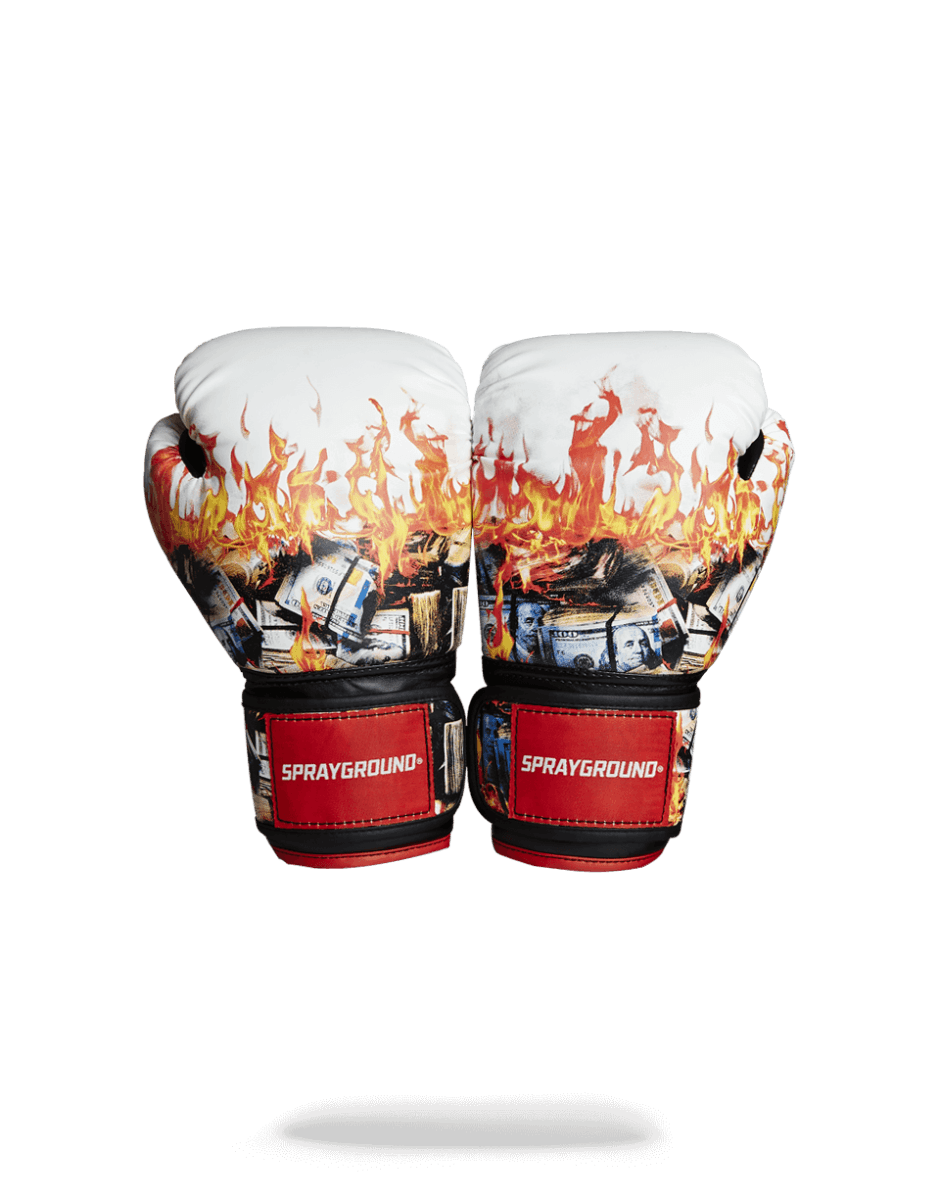 SPRAYGROUND White Fire Money Boxing Gloves — product image 1