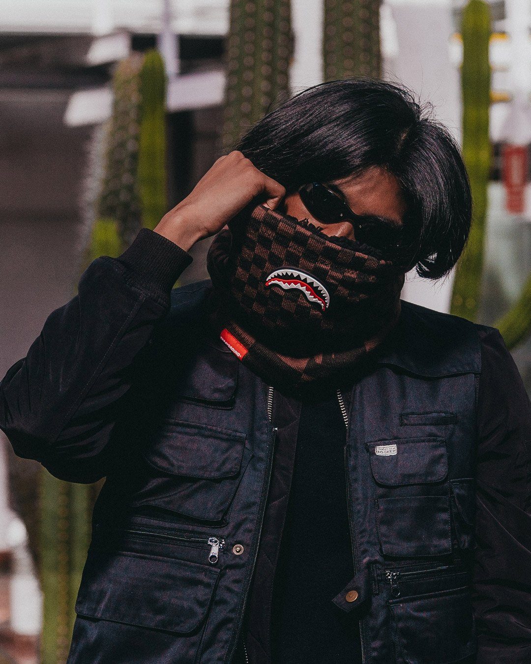 SPRAYGROUND Xtc Sharks In Paris Neck Warmer — product image 2