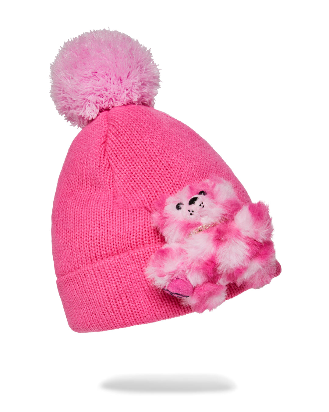 SPRAYGROUND Pink Lil Bear Puff Beanie — product image 3