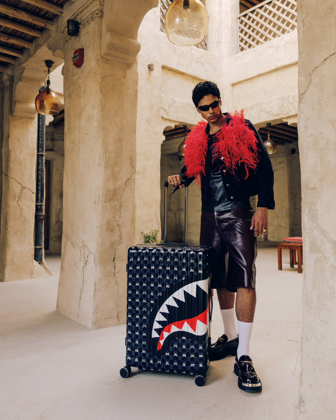 SPRAYGROUND Shark Mob Hideout Full-Size Luggage — product image 2