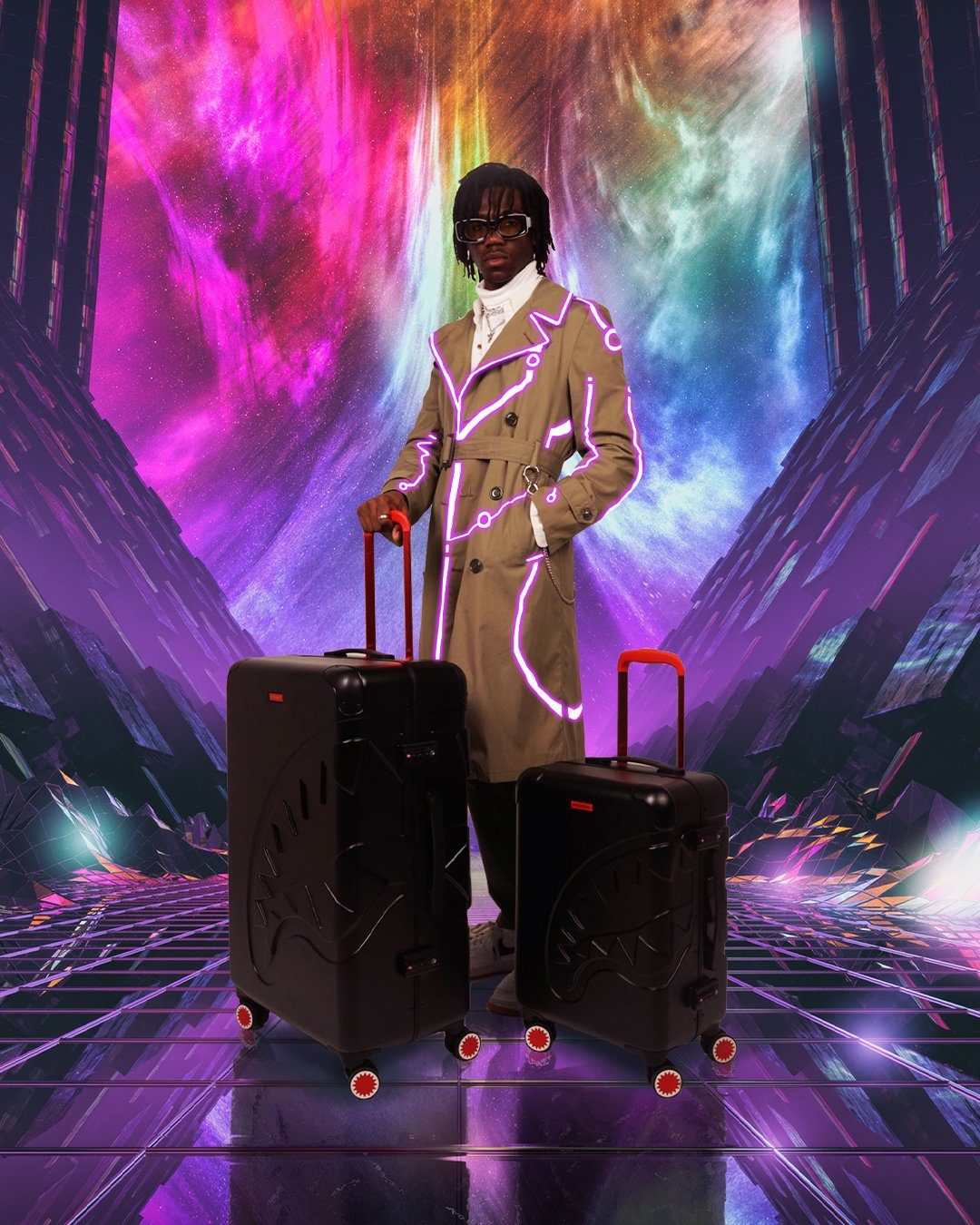 SPRAYGROUND Sharkitecture Molded 22” Carry-On Luggage — product image 4