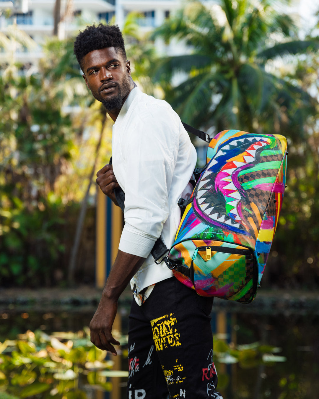 SPRAYGROUND Sharks In Paris City Streaks Duffle — product image 6