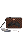 SPRAYGROUND Sharks In Paris Clear For Takeoff Crossover Clutch With Strap — product image 1