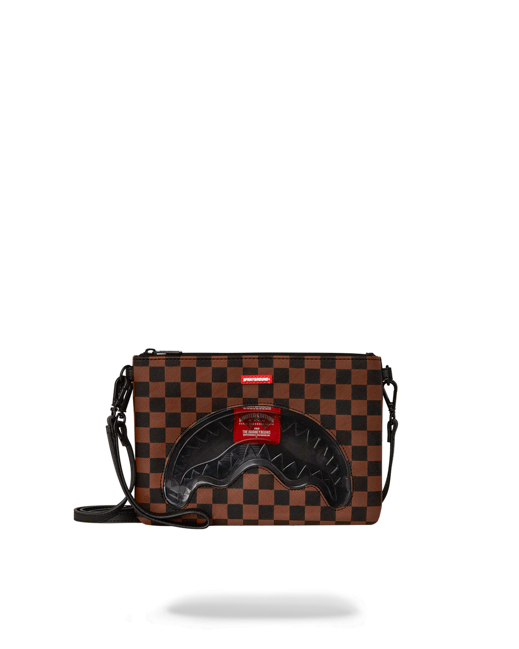 SPRAYGROUND Sharks In Paris Clear For Takeoff Crossover Clutch With Strap — product image 3