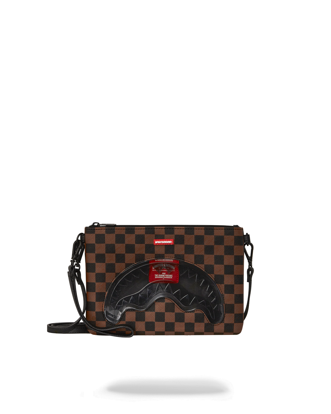 SPRAYGROUND Sharks In Paris Clear For Takeoff Crossover Clutch With Strap — product image 3