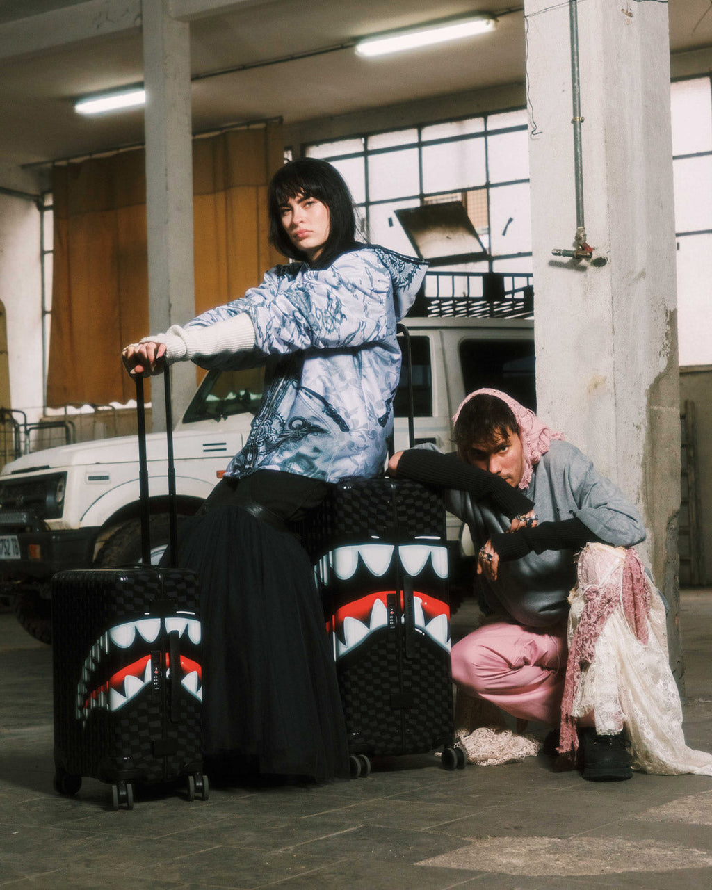SPRAYGROUND Sharks In Paris Hyper Puff Carry-On Luggage — product image 8