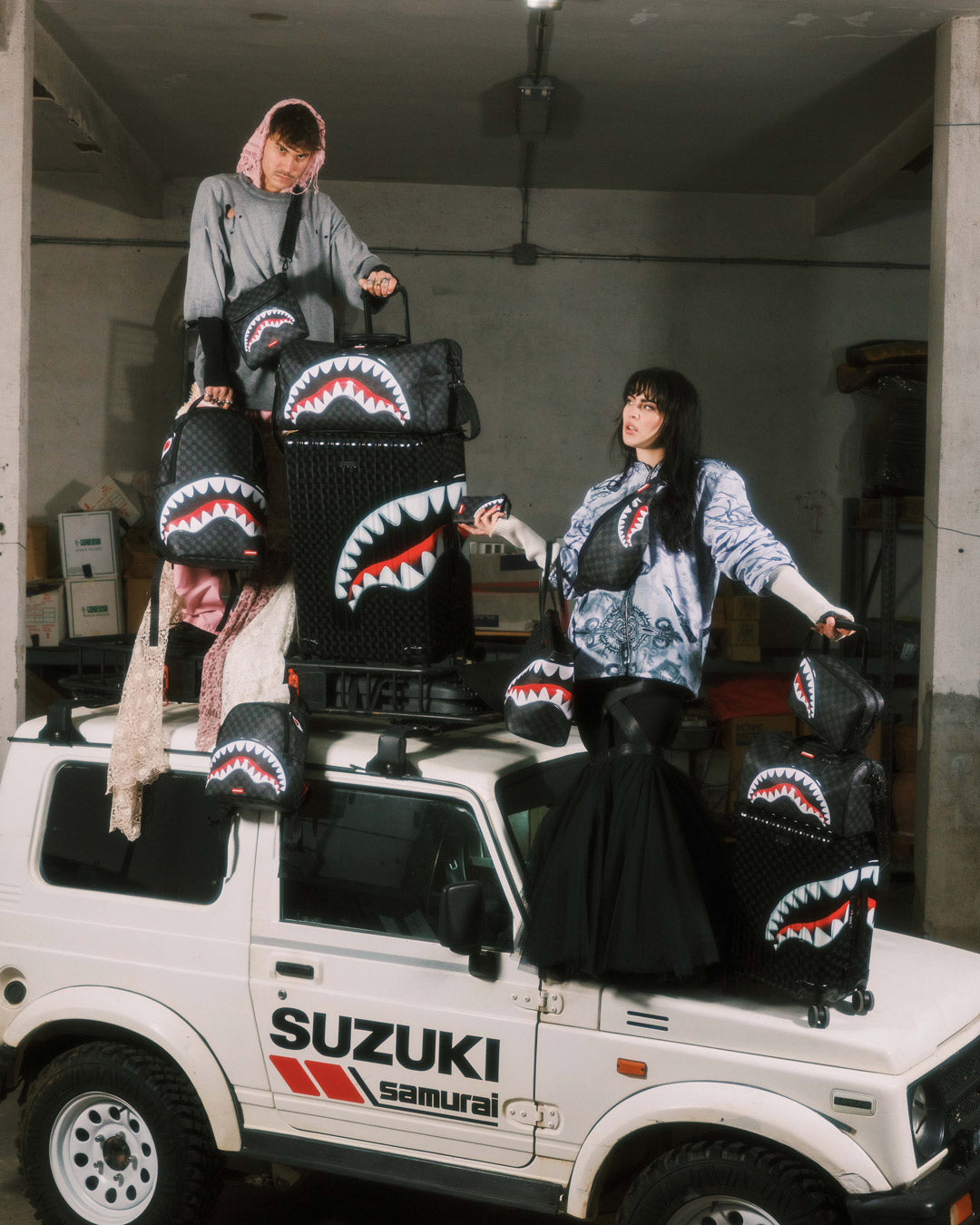 SPRAYGROUND Sharks In Paris Hyper Puff Mini Duffle — product image 8