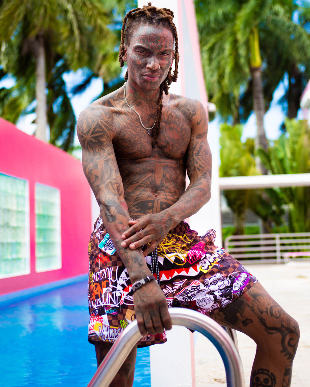 SPRAYGROUND Sharks In Paris Jetski Swim Trunks — product image 2
