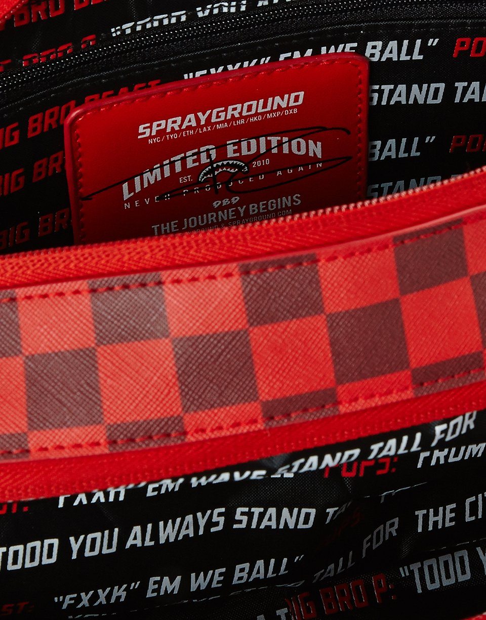 SPRAYGROUND Sharks In Paris Red Toiletry Aka Money Bags — product image 4