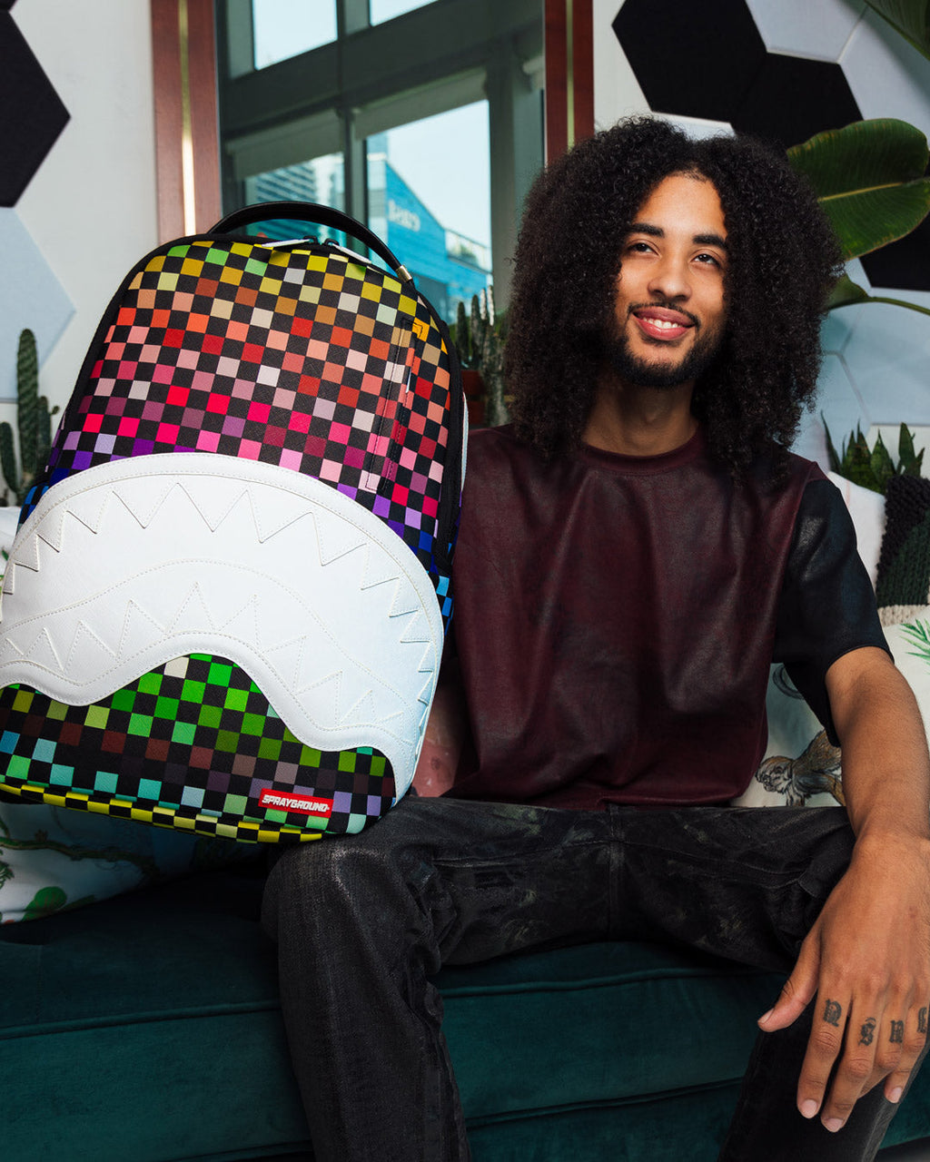 SPRAYGROUND Sharks In Paris The Grid Backpack (DLXV) — product image 4