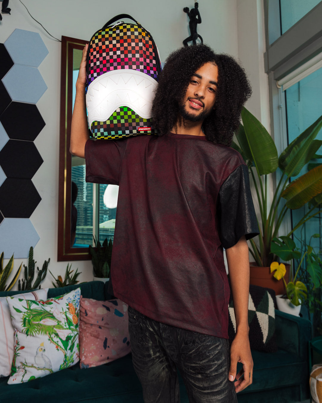 SPRAYGROUND Sharks In Paris The Grid Backpack (DLXV) — product image 6