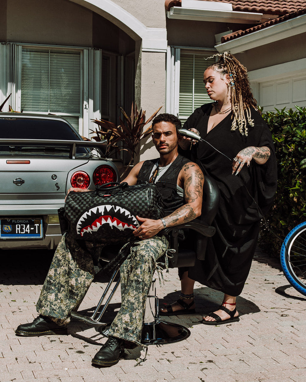 SPRAYGROUND Sharks In Paris Thunderdrip Duffle — product image 2