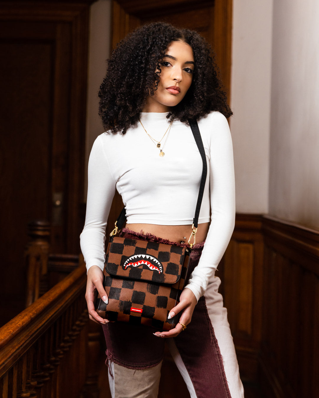 SPRAYGROUND Sharks In Paris Vanquish Large Sling Crossbody — product image 4