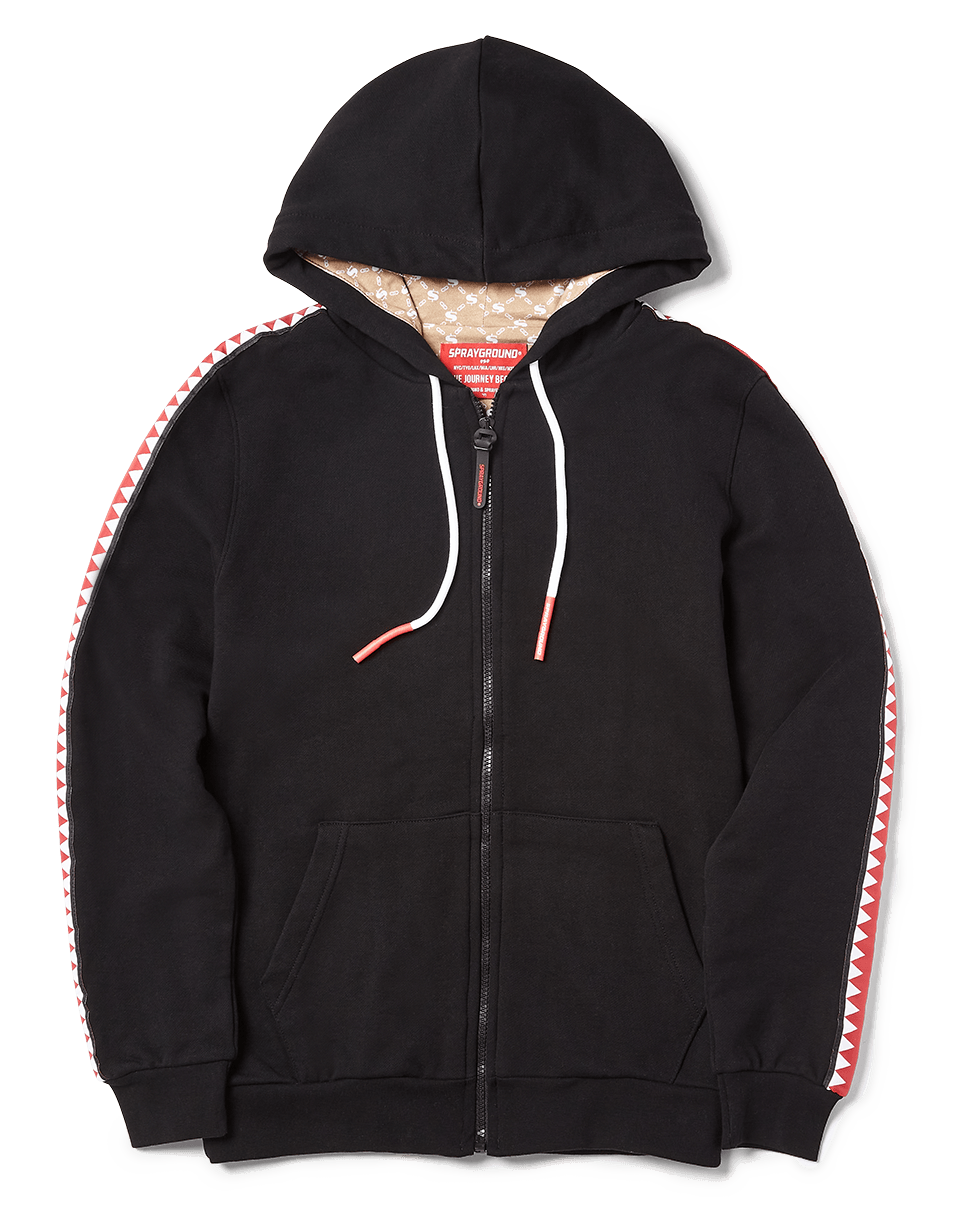 SPRAYGROUND Sharktrack Spucci Zipup Hoodie (Black) — product image 1