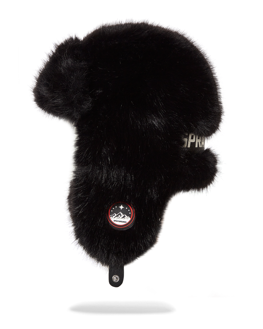 SPRAYGROUND Sky High Seekers Arctic Big Fur Aviator (Blk) Hat — product image 3
