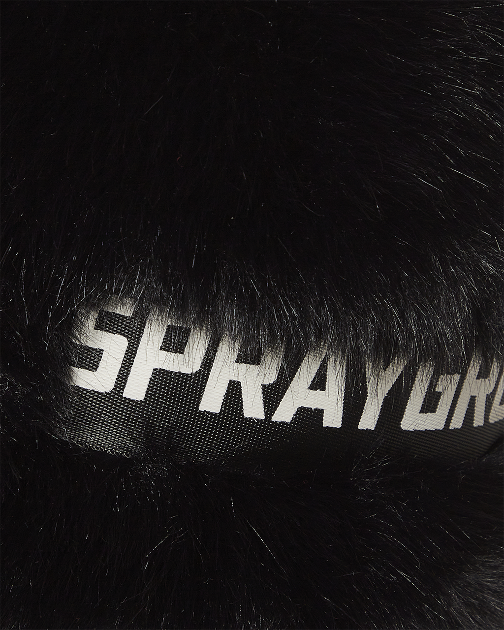 SPRAYGROUND Sky High Seekers Arctic Big Fur Aviator (Blk) Hat — product image 10