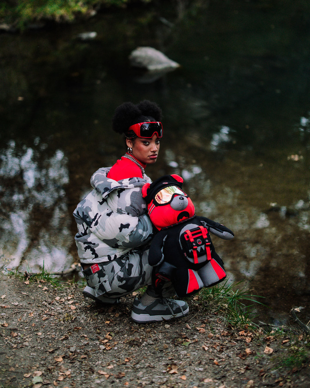 SPRAYGROUND Sky High Seekers Arctic Gps Moneybear Backpack — product image 6