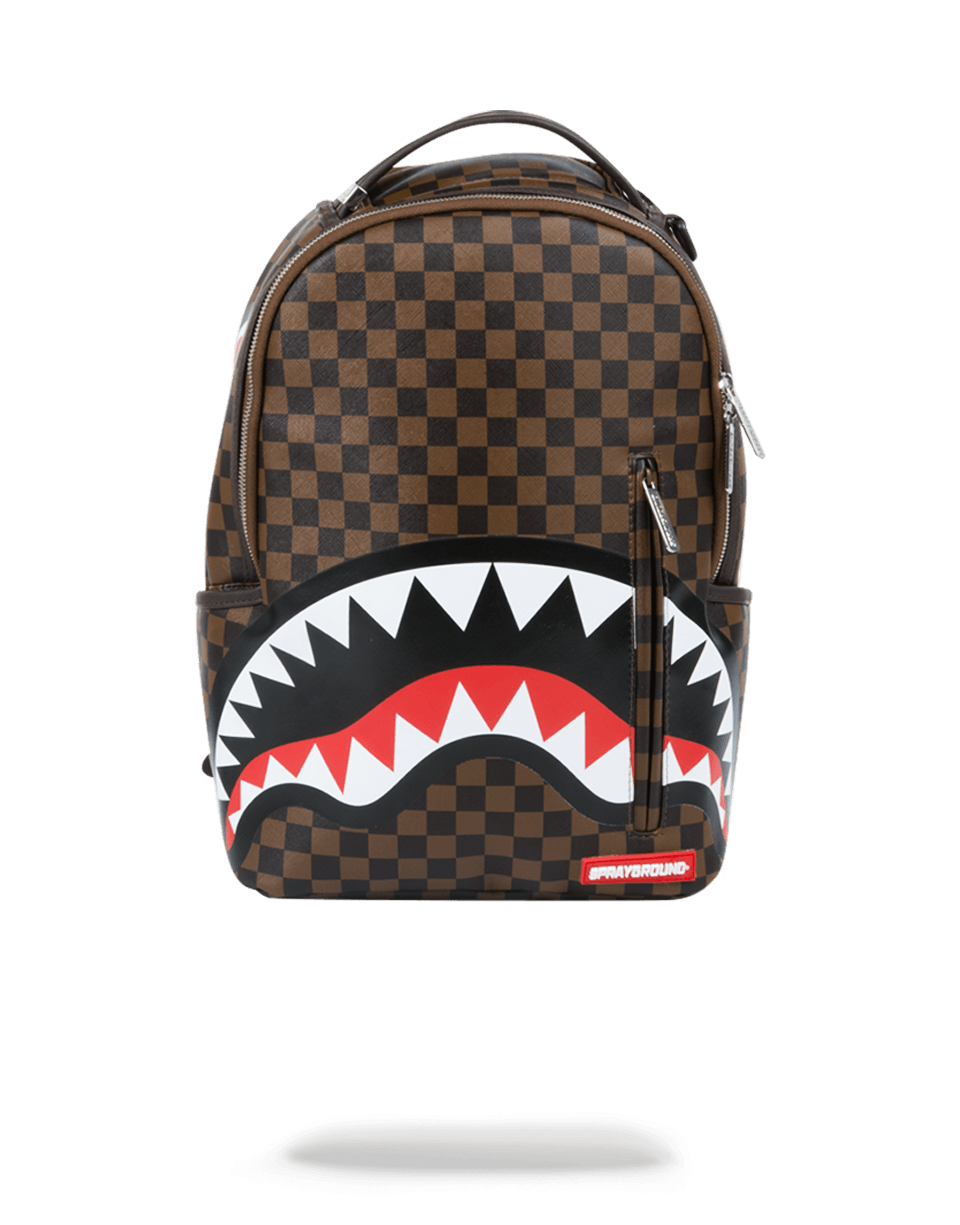 SPRAYGROUND Sleek Sharks In Paris (Brown) Backpack — product image 1