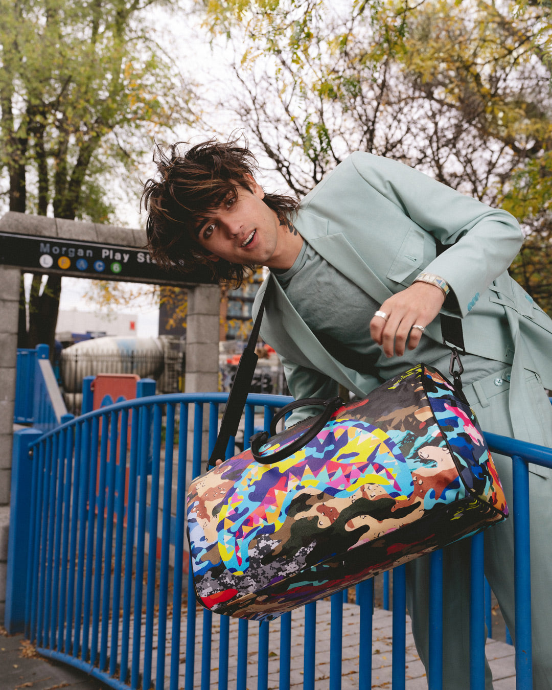 SPRAYGROUND Sliced And Diced Camo Duffle — product image 4