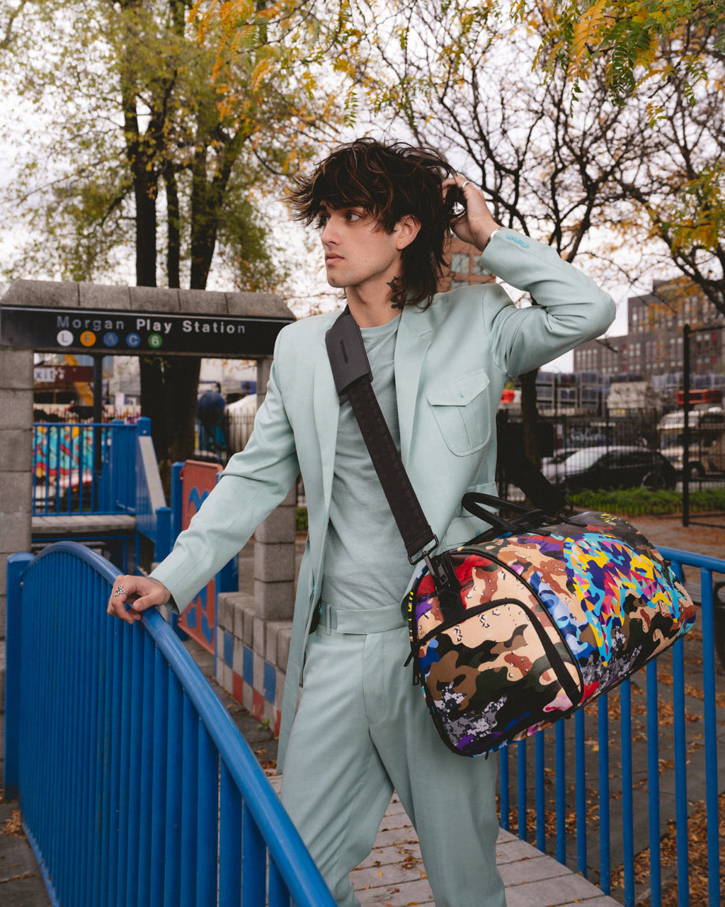 SPRAYGROUND Sliced And Diced Camo Duffle — product image 6