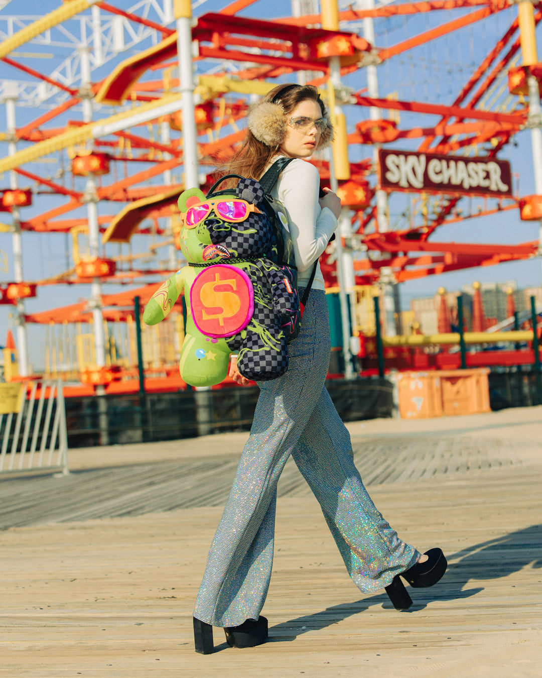 SPRAYGROUND Slime Dime Moneybear Teddybear On Backpack — product image 2