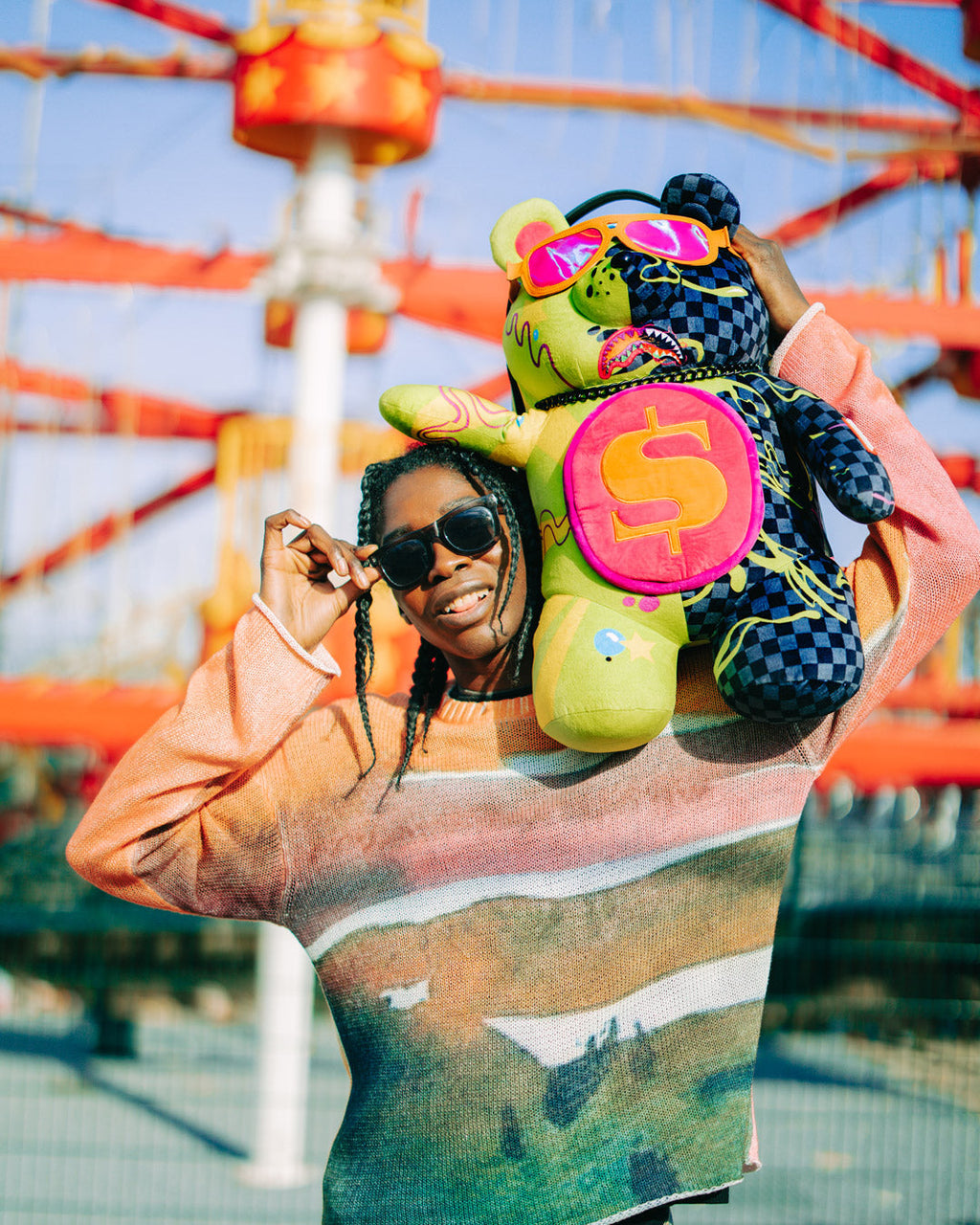 SPRAYGROUND Slime Dime Moneybear Teddybear On Backpack — product image 6