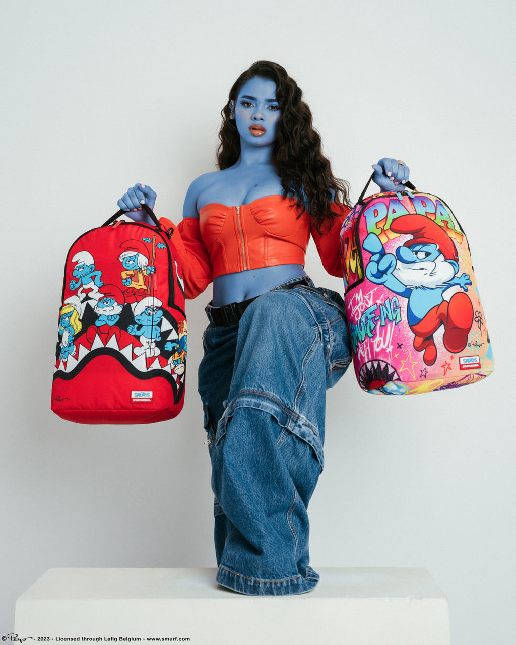 SPRAYGROUND Smurfs Shark Bounce Backpack — product image 4