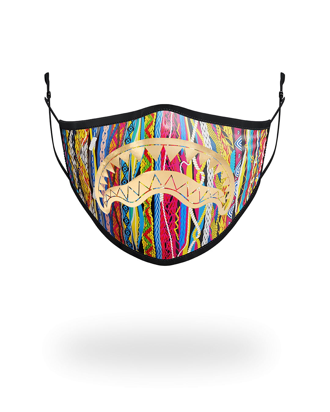 SPRAYGROUND 1994 Gold Metallic Shark Polyester Face Mask — product image 1
