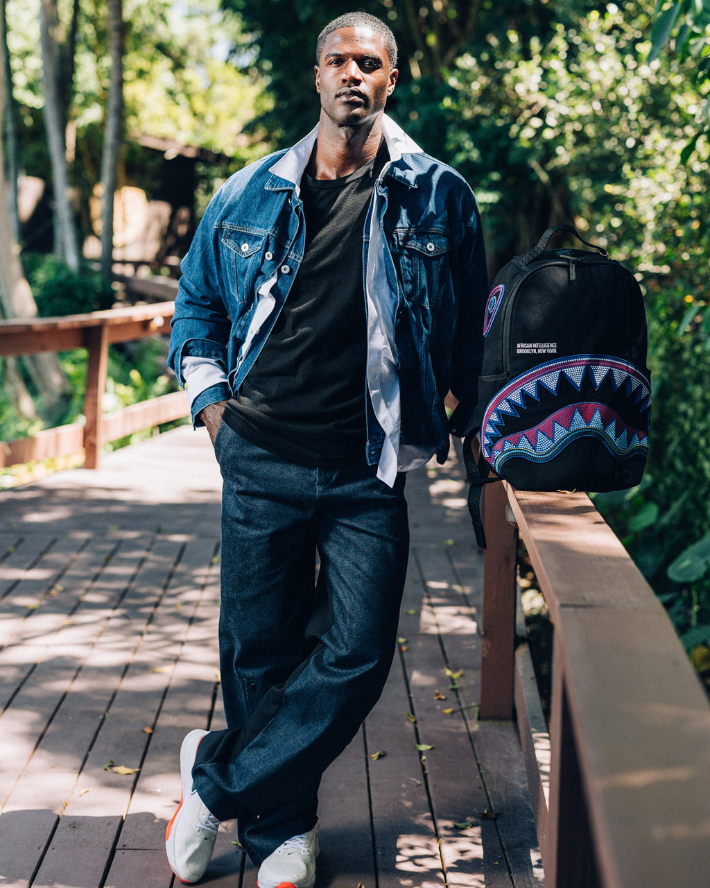 SPRAYGROUND A.I. African Intelligence Born And Raised Backpack - Sandflower Collab — product image 6