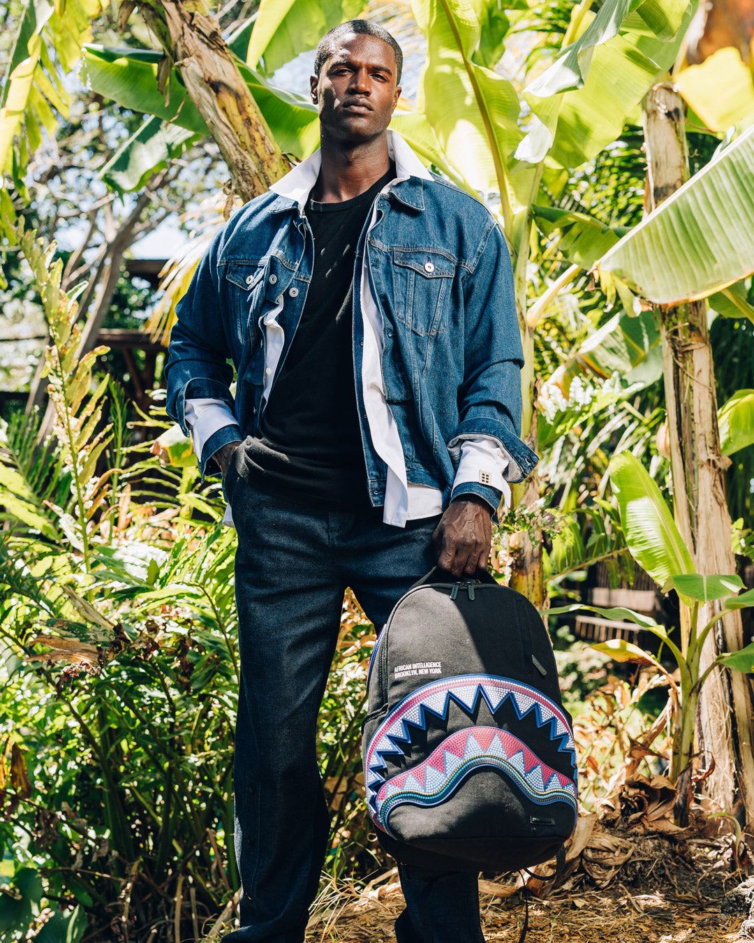 SPRAYGROUND A.I. African Intelligence Born And Raised Backpack - Sandflower Collab — product image 8