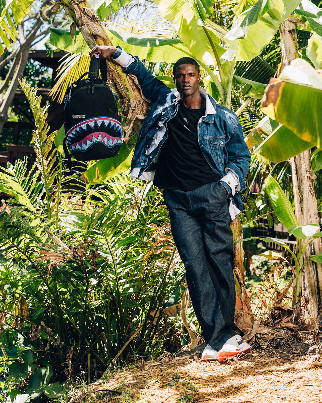 SPRAYGROUND A.I. African Intelligence Born And Raised Backpack - Sandflower Collab — product image 14