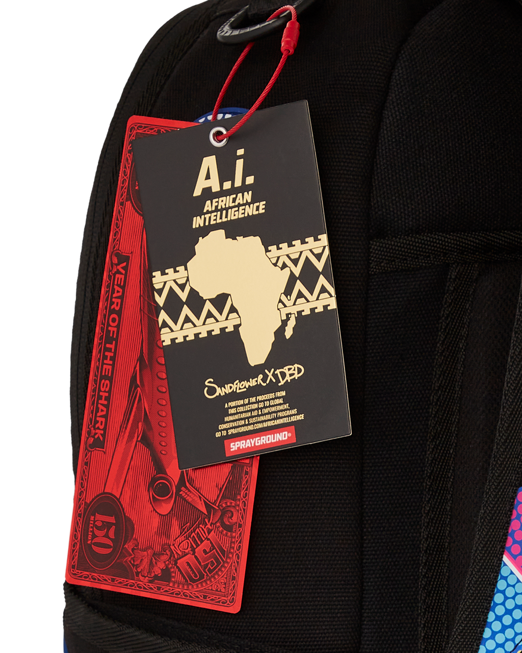 SPRAYGROUND A.I. African Intelligence Born And Raised Backpack - Sandflower Collab — product image 20