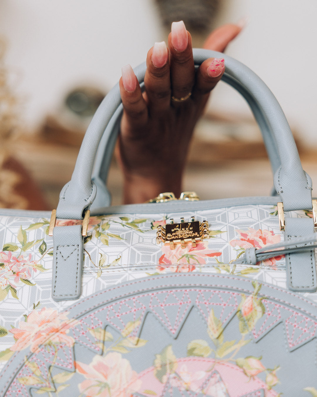 SPRAYGROUND A.I. African Intelligence Elegant Energy Mini Duffle - Sandflower Collab — product image 2
