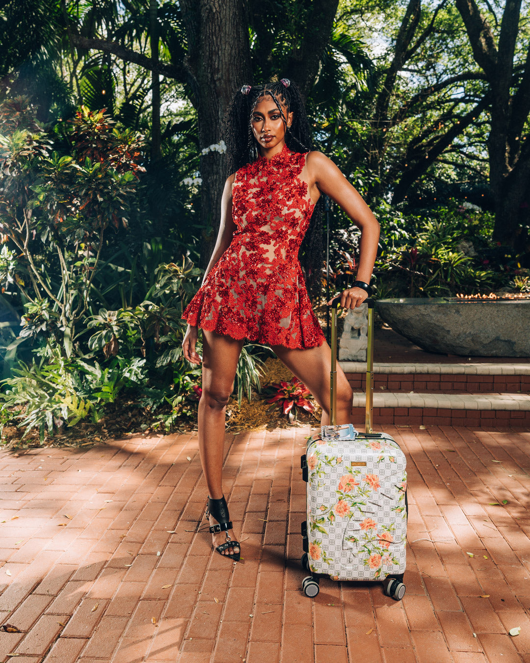 SPRAYGROUND A.I. African Intelligence Elegant Energy Sharkitecture Carry-On Luggage - Sandflower Collab — product image 2