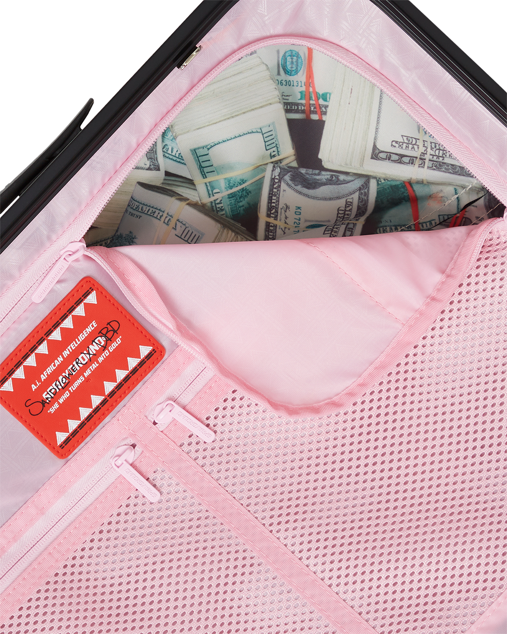 SPRAYGROUND A.I. African Intelligence Elegant Energy Sharkitecture Carry-On Luggage - Sandflower Collab — product image 14