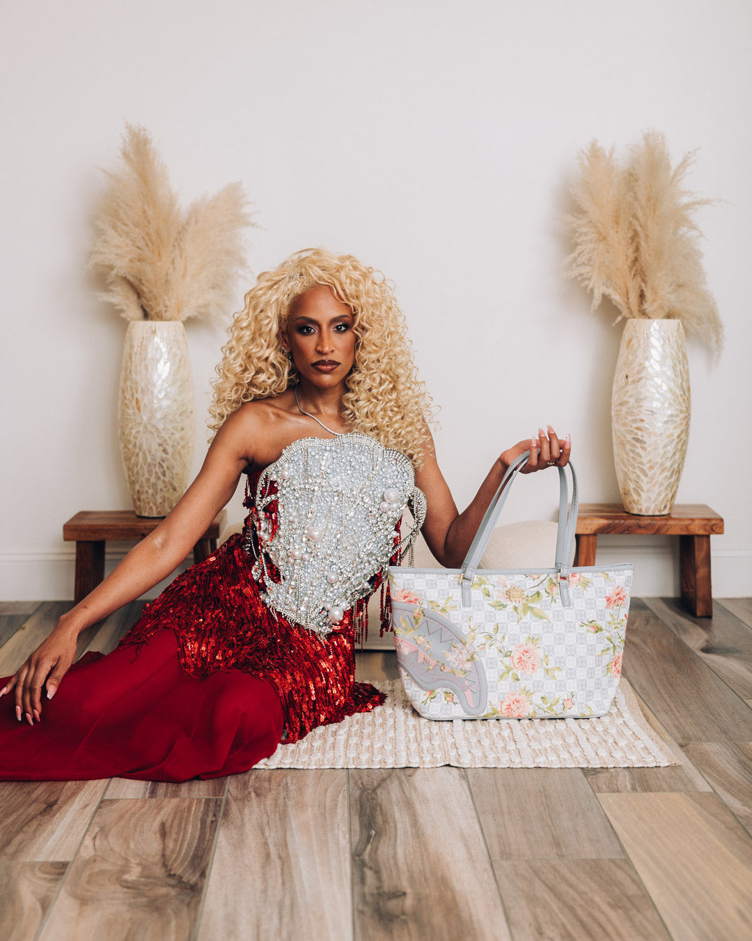 SPRAYGROUND A.I. African Intelligence Elegant Energy Tote - Sandflower Collab — product image 2