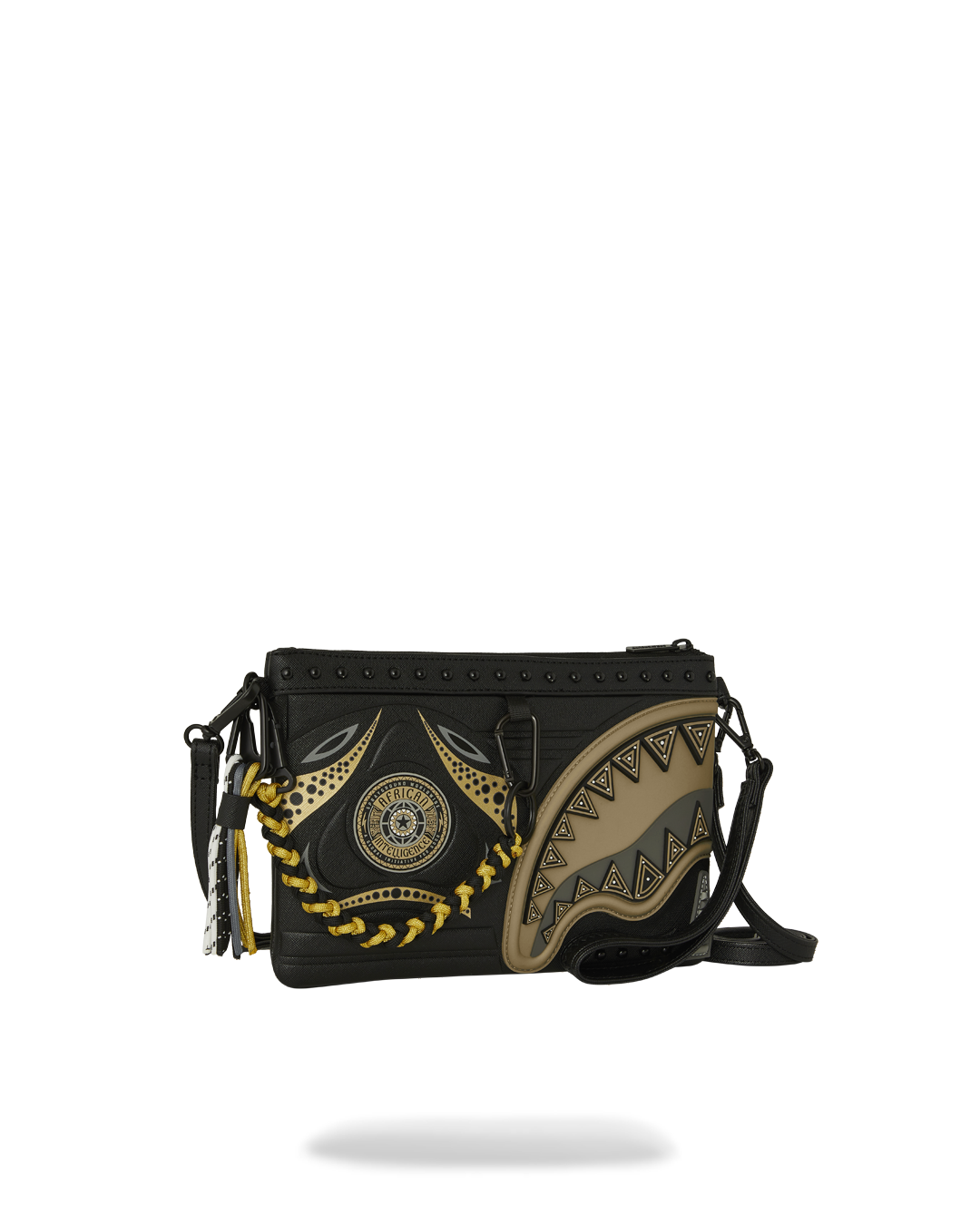 SPRAYGROUND A.I. African Intelligence Sharks Of The Gold Ocean Crossover Clutch - Sandflower Collab — product image 3
