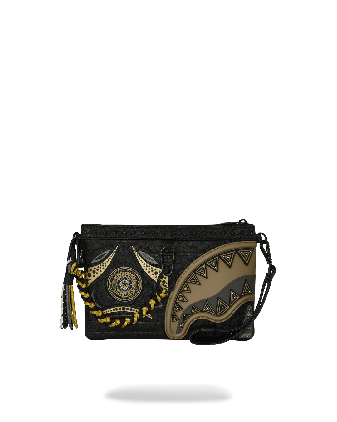 SPRAYGROUND A.I. African Intelligence Sharks Of The Gold Ocean Crossover Clutch - Sandflower Collab — product image 5
