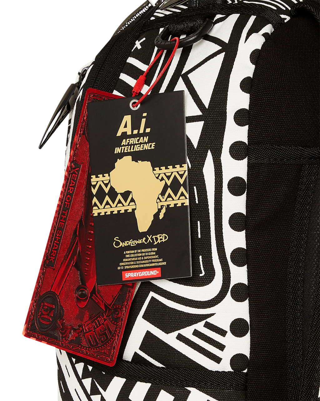 SPRAYGROUND A.I. African Intelligence The Skyhawk Backpack - Sandflower Collab — product image 16