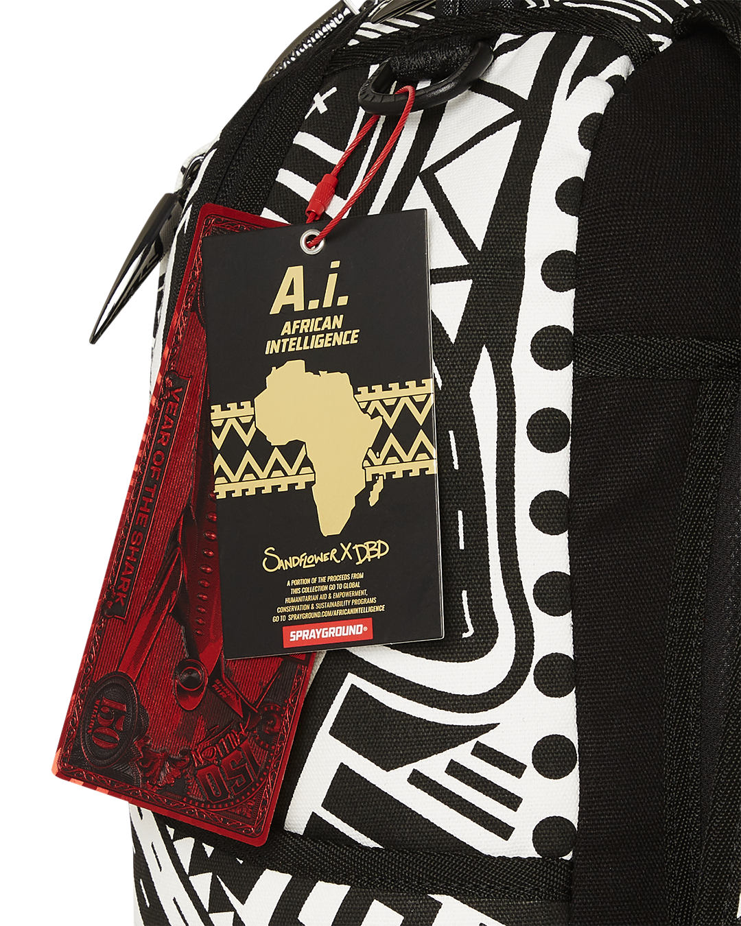 SPRAYGROUND A.I. African Intelligence The Skyhawk Backpack - Sandflower Collab — product image 16