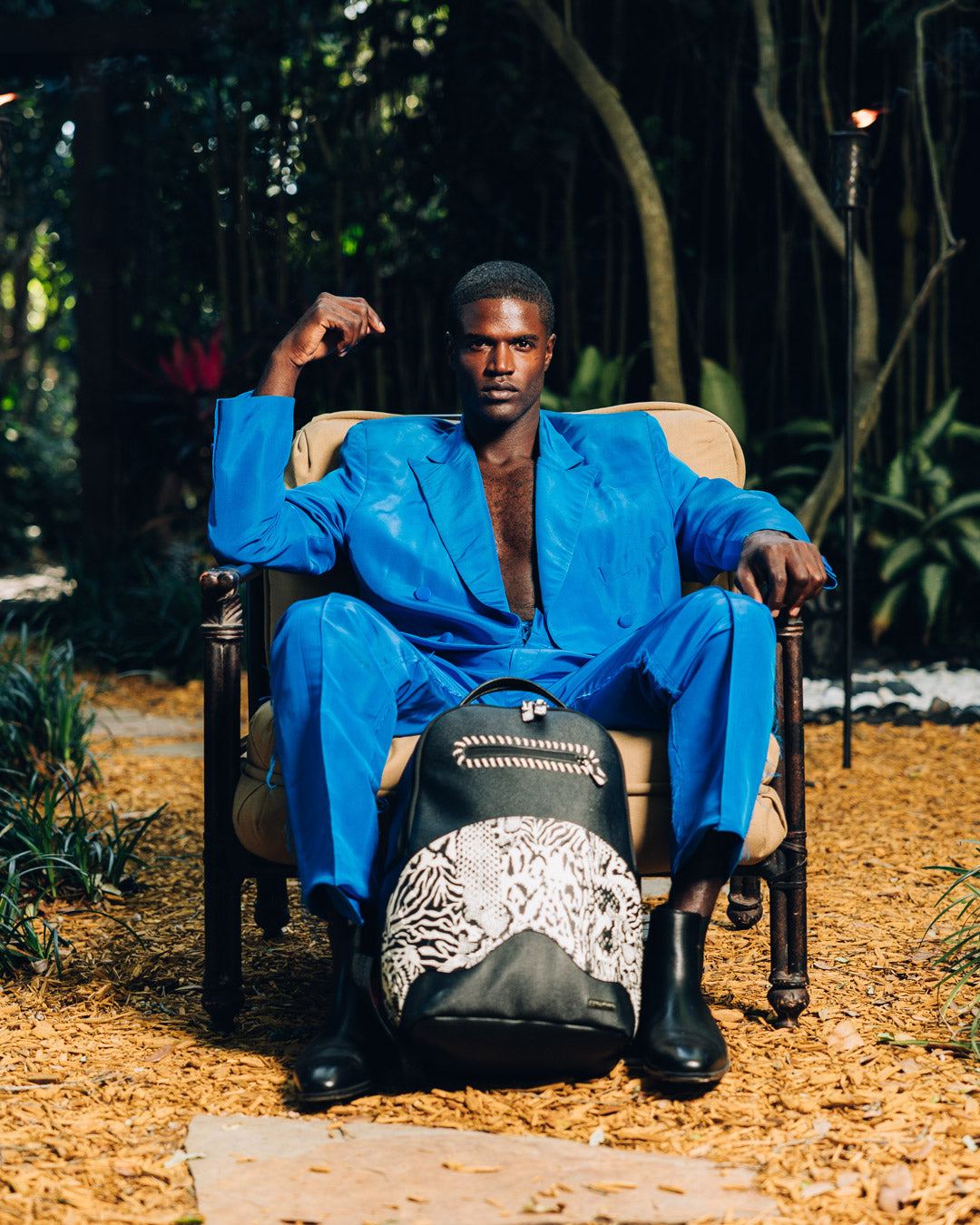 SPRAYGROUND A.I. African Intelligence Wild Nile Backpack - Sandflower Collab — product image 4