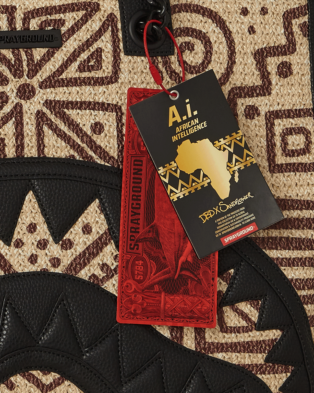 SPRAYGROUND A.I. Palm Mirage Shark Luxe Beach Tote — product image 12