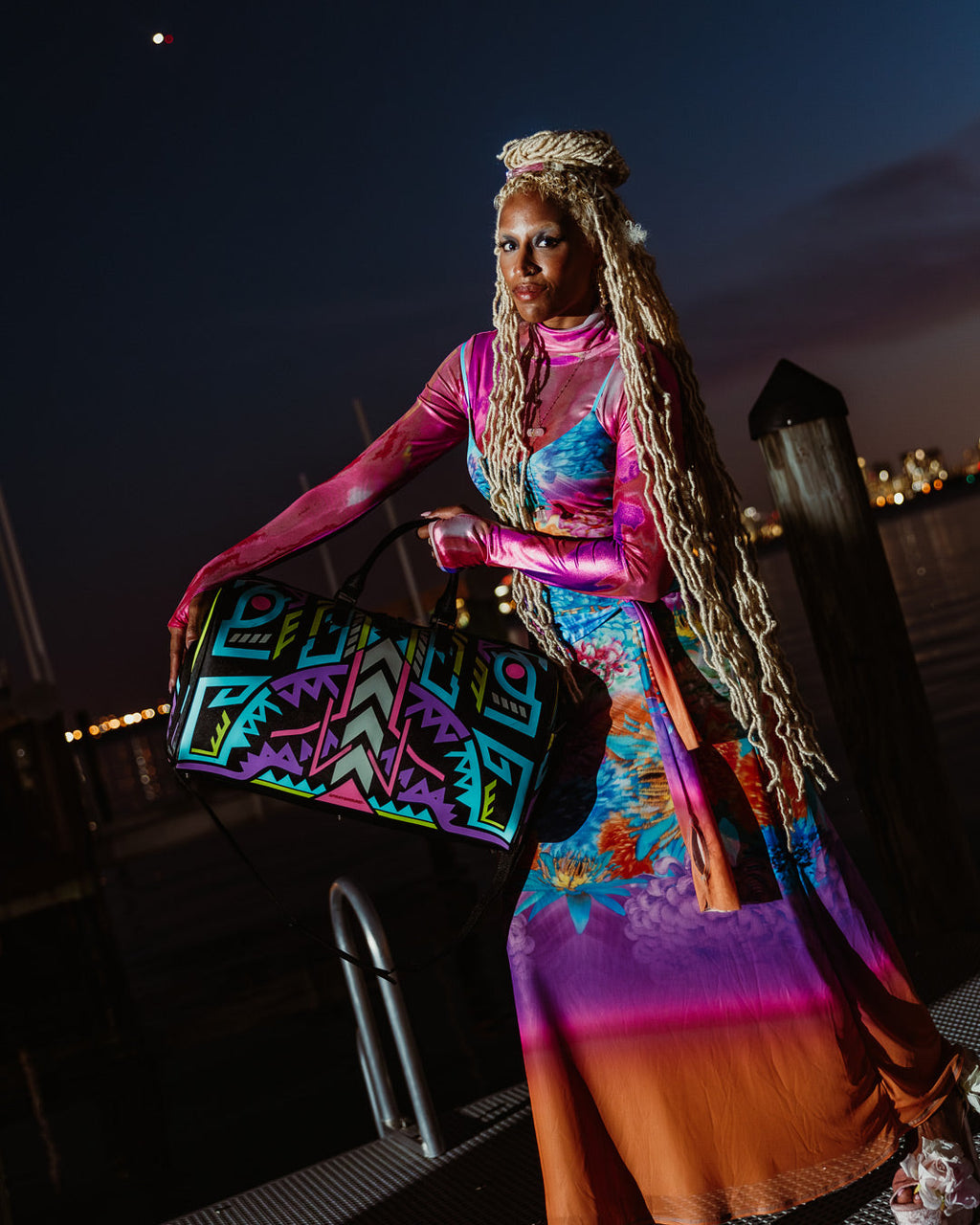 SPRAYGROUND A.I. Path To The Future Iii Duffle - Sandflower Collab (Glow In The Dark) — product image 2