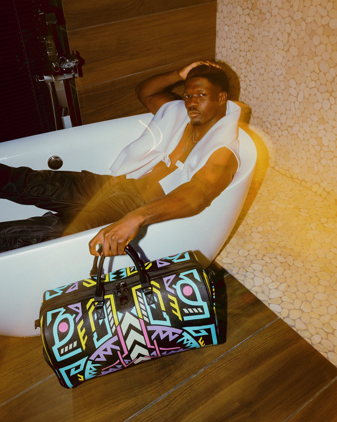 SPRAYGROUND A.I. Path To The Future Iii Duffle - Sandflower Collab (Glow In The Dark) — product image 22
