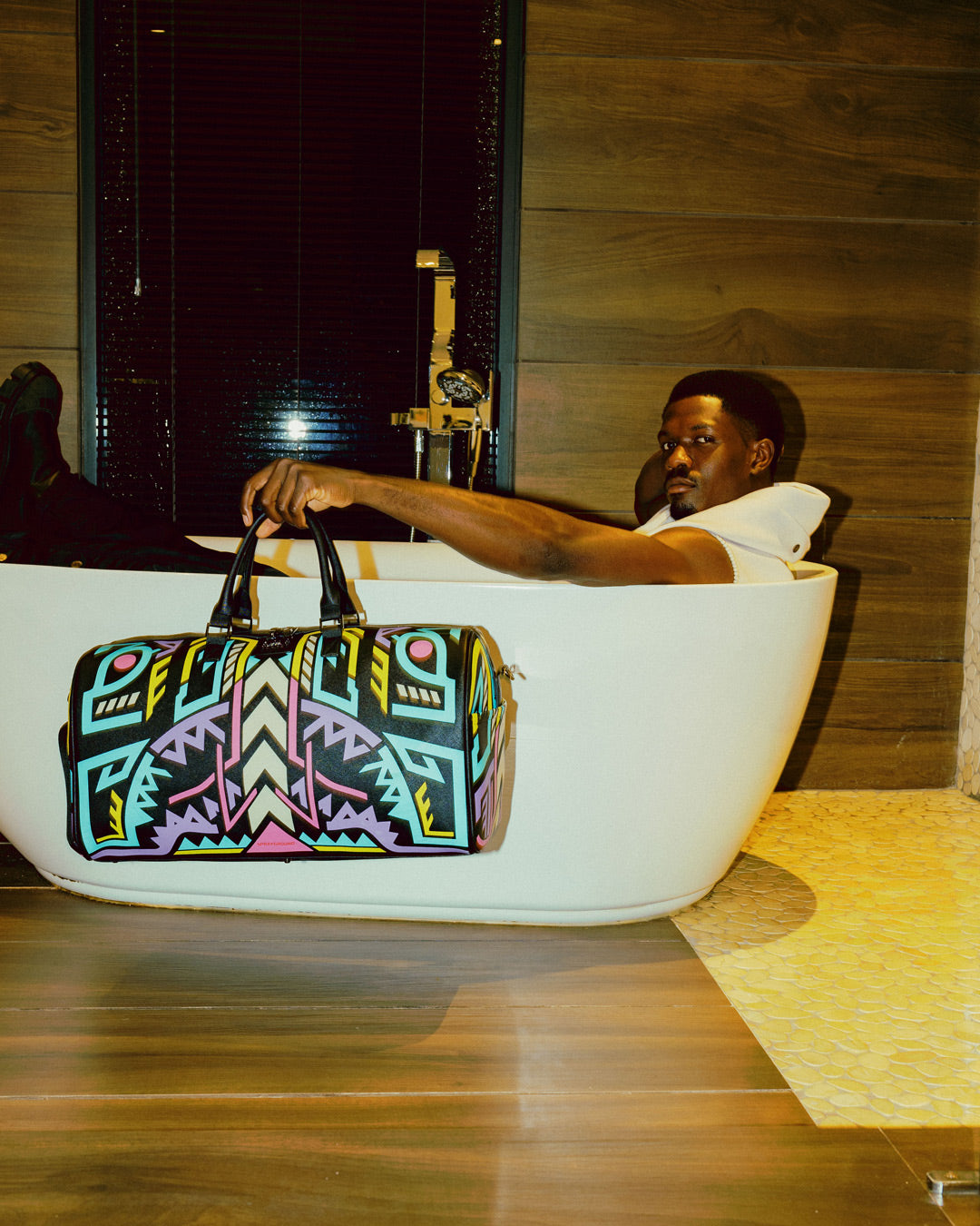 SPRAYGROUND A.I. Path To The Future Iii Duffle - Sandflower Collab (Glow In The Dark) — product image 24
